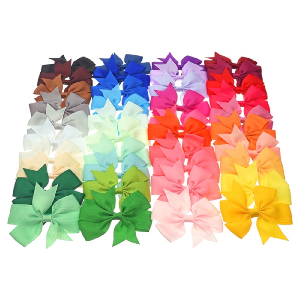 40 pcs/set Kids hair Bow Tie BB Hairpin Girl